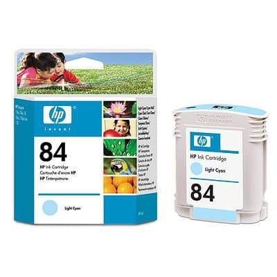 Image of HP DesignJet 84 Light Cyan Ink Cartridge 69 ml for HP Designjet 10PS – HP C5017 A light cyan ink cartridge (69 ml, (C7790 A) HP Designjet 20PS – HP Designjet 50ps c7790b) (c7790 °C) HP Designjet 120 (C 69 ml 119 g)