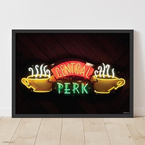 Image of Friends Print - Central Perk Glowing Logo Poster Wall Art (21cm x 29.7cm - A4)