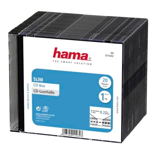 Image of Hama Slim CD Disc Cases | Transparent | Value Pack of 20