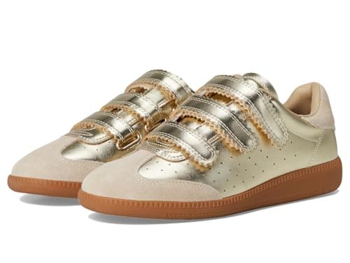 Image of Steve Madden Women's Momentum Sneaker, Gold, 5 UK