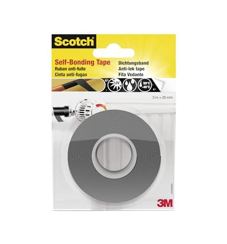 Image of Scotch Self-Sealing Repair Tape Black 25 mm x 3 m 1 Roll
