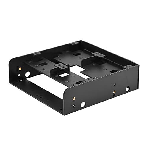 Image of Bewinner Floppy Drive Bay,2.5" / 3.5" HDD/SSD to 5.25" Floppy-Drive Bay Computer Mounting Bracket,Supports 7mm - 15mm 2.5" HDD,with a Baffle,Multifunctional Combination