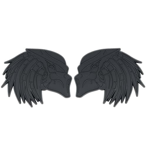 Image of Predator Emblem, Custom Car Badge 3D Decal Sticker, Durable Weatherproof Exterior Trunk Hood Fender, Car Truck SUV (Set of 2) (Black)