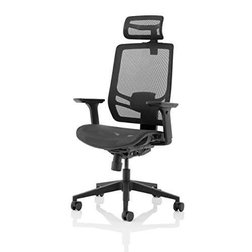 Image of Trexus Ergo Twist Mesh Seat Mesh Back Headrest Black Ref KC0299