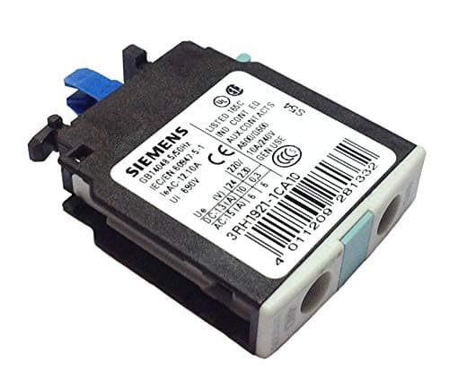 Image of 3RH1921-1CA10 | SIEMENS FRONT-SIDE AUXILIARY SWITCH, 1 NO CONTACT, SCREW TERMINAL, FOR CONTACTORS 3RT1