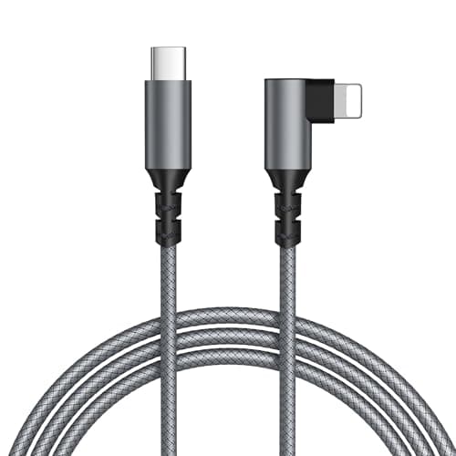 Image of USB C to Lightning Cable 90 Degree,iPhone Fast Charger Cable USB C Fast Charging Type C to Lightning Cable for Apple iPhone 14/14 Pro/14 Pro Max/13 Pro/13/12/12 Mini/11/XS/XR/8/SE (2M)