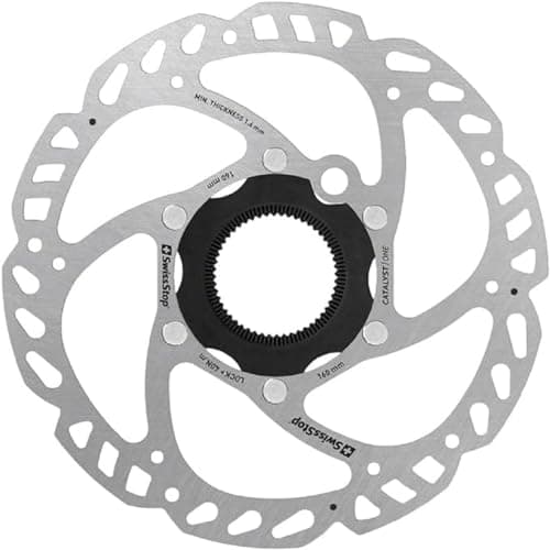 Image of SwissStop Catalyst One Centre Lock Disc Brake Rotor 160mm diameter, Silver