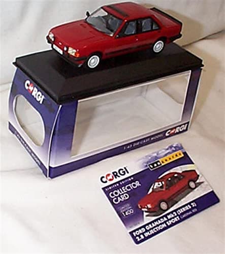Image of Corgi Vanguards Ford Granada Mk2 2.8i Sport Cardinal Red vehicle 1:43 scale diecast model (VA12416-01)