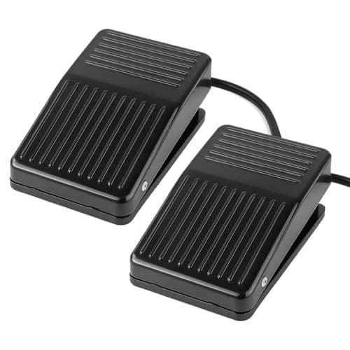 Image of Gebildet 2pcs 250VAC 5A Pedal Switch,Momentary Foot Pedal Switch SPDT NO NC Foot Operated Controller For CNC Industrial with Anti-Skid Plastic Surface