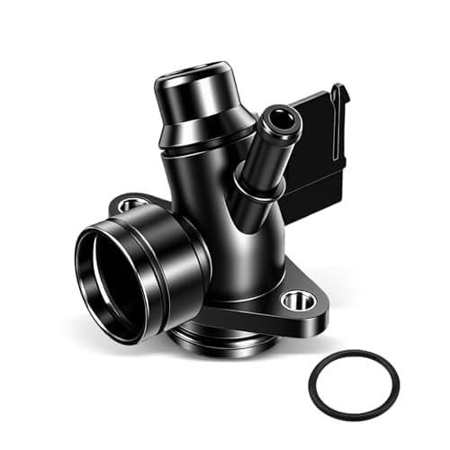 Image of 06H121132H Engine Coolant Hose Flange Replacement for A4 A4 Quattro A5 A6 Quattro Q5 Amarok Transporter Engine Coolant Cooling Hose Pipe Flange Connector 06H121132E 06H121132