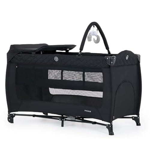 Image of Puggle Easy Fold Luxe 3 In 1 Luxe Travel Cot & Playpen (125 * 65 * 74)