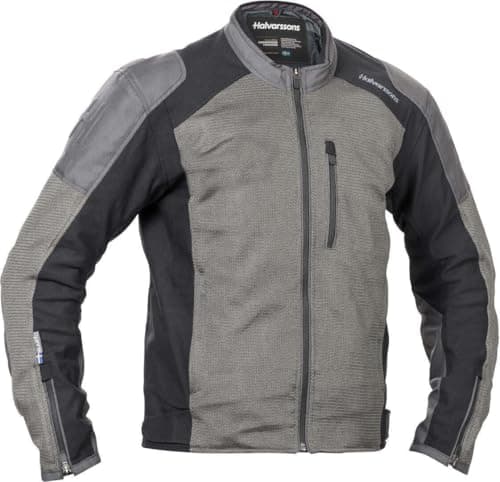 Image of Halvarssons Arvika Motorcycle Textile Jacket, Grey/Black, 52