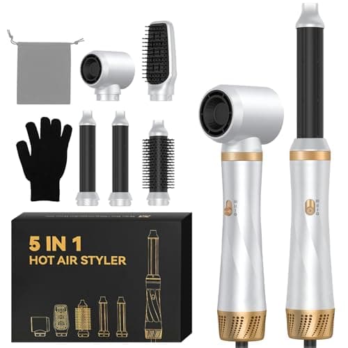 Image of Magic Air Styler 5 in 1 Hair Styler, Hot Air Styler Set with Curl, Straighten, Volumise, Smooth and Hairdryer Brushes for Styling, Blow Dryer Brush, Hair Styler for All Hair Type/Length