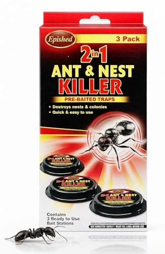 Image of Ant Killer Bait Station, Indoor Ant Traps That Destroy Ants and Nests, Kills Colonies Fast, for Home and Garden Use, No-Mess Control Solution, 3 Pack
