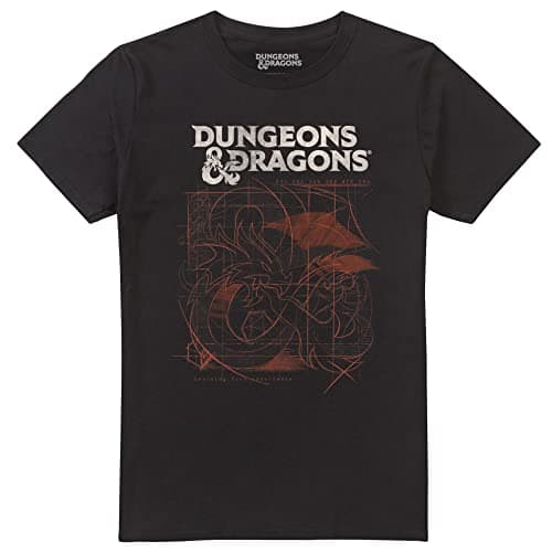 Image of Cotton Soul Dungeons & Dragons Sketch Unisex T Shirt, Black, Medium