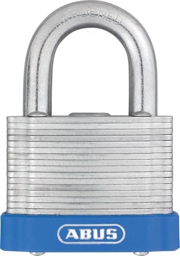 Image of ABUS Padlock 41/50 - Laminated Padlock, Precise 5-pin Cylinder Barrel - Eterna Coating for Corrosion Resistance - Hardened Steel Shackle - 2 Keys Included - 50 mm Width