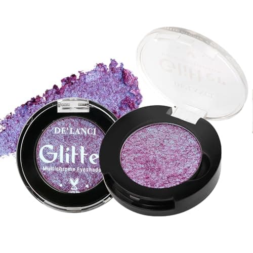 Image of Purple Chameleon Eyeshadow Metallic Eyemazing Effect, Intense Colour Shift Multichrome Sparkling Eyeshadow Glitter, Highly Pigmented Electric Purple Duo Chrome Chameleon Eyeshadow, 6C