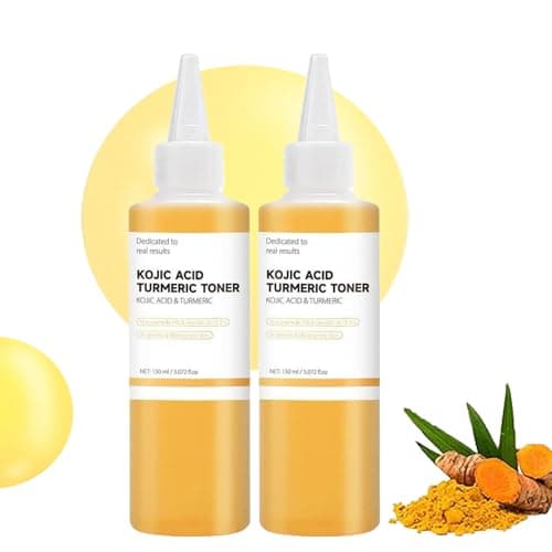 Image of Kojic Acid Turmeric Toner, 150ml Turmeric Dark Spots Corrector Hydrating Toner, Dark Spots Serum for Face for Women, for Dry Oily Skin (2)