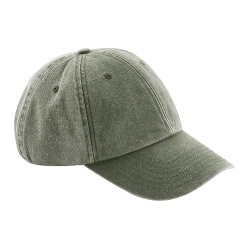 Image of Beechfield B655 Low Profile Vintage Cap - Olive