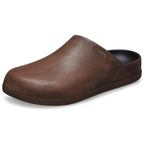 Image of Crocs, Unisex Adult, Dylan Burnished Clog, Mocha, 7 UK Men/ 8 UK Women