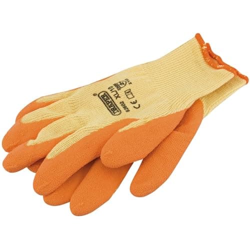 Image of Draper 82602 Heavy Duty Latex Coated Work Gloves, Extra Large, Orange