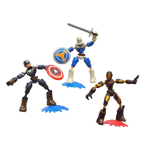 Image of Marvel Avengers - Bend and Flex Pack 3 Figurines - Taskmaster vs Iron Man & Captain America