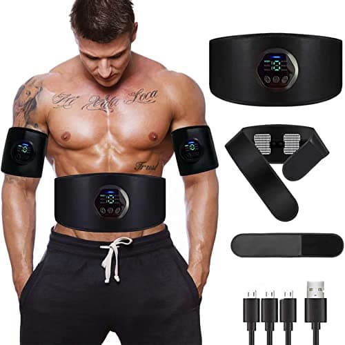Image of sielife Muscle Stimulator,Next Gen ABS Stimulator,Toning Belts, ABS Trainer Training, Men'S and Women'S Abdominal Arm and Leg Training Belts——With Massage Function(No Need Replacement Pads or Gel)