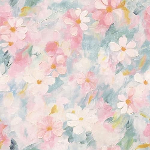 Image of Arthouse Oil Paint Effect Floral Soft Pastel Coloured Wallpaper for Feature Walls, Romatic Bedrooms, Lounges, Hallways Multi (100553AH)