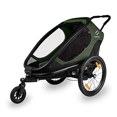 Image of Hamax Outback One Child Bike Trailer: Green/Black
