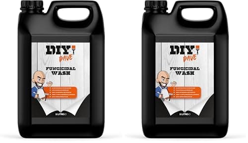 Image of DIY Dave - Fungicidal Wash | High Strength, Ready for Use Against Fungi, Mould, Moss and Algae on Brick, Stone, Patio, Paving, Tiles, Internal and External Walls & Surfaces - 5 Litre (Pack of 2)