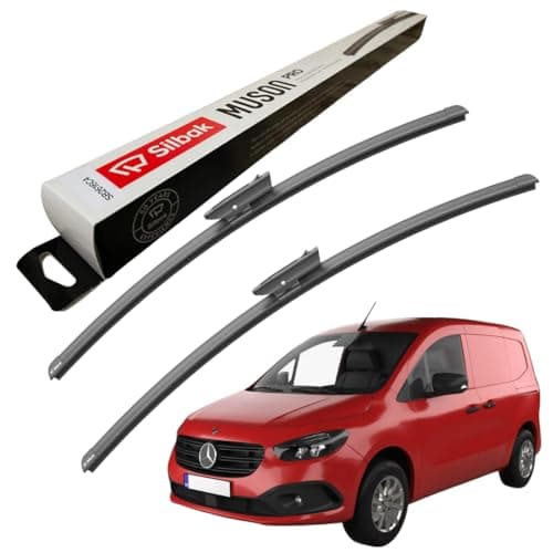 Image of Silbak Windscreen Wipers, fits for MERCEDES-BENZ CITAN (07/2012-02/2022) Front Wiper Blades, 580mm/530mm