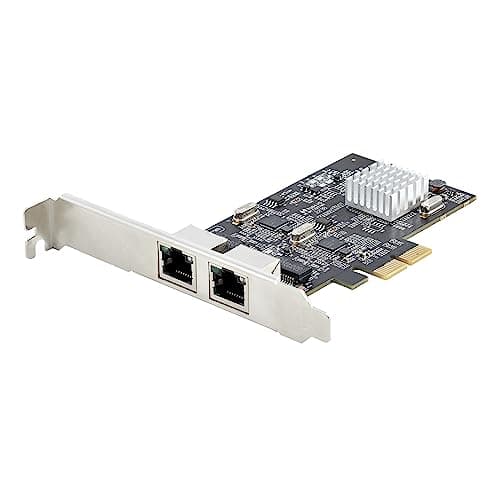 Image of StarTech.com 2-Port 2.5Gbps NBASE-T PCIe Network Card, Intel I225-V, Dual-Port Computer Network Card, Multi-Gigabit NIC, PCI Express Server LAN NIC, Desktop Ethernet Interface (PR22GI-NETWORK-CARD)