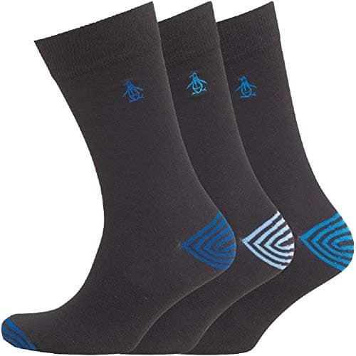 Image of Penguin Original Mens Socks 3 Pack Black Formal Size 7 to 11 U.K MSHPE456STM