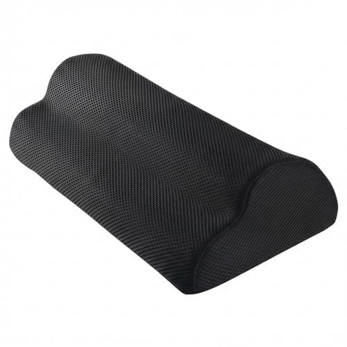 Image of Glamletter Ergonomic Foot Rest for Under Desk, Premium High-Density Foam Footstool with Breathable Mesh & Non-Slip Base, 2-in-1 Rocking Footrest for Home Office, PC Gaming and Posture Support (Black)