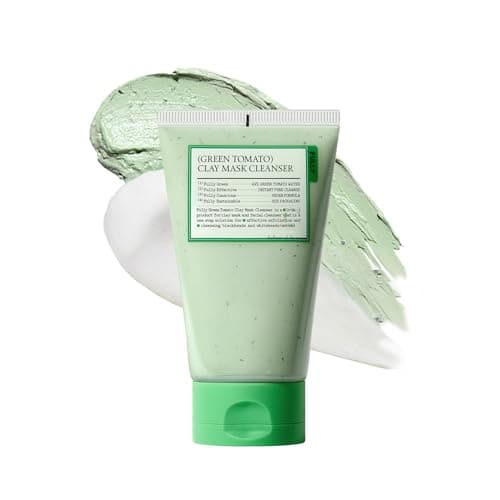 Image of FULLY Green Tomato Pore Detox Clay Mask Cleanser, Pore Minimizing, Blackhead Care, Sebum Control, Exfoliation, Vegan, Face Wash, Sensitive Skin, Korean Skincare 120ml