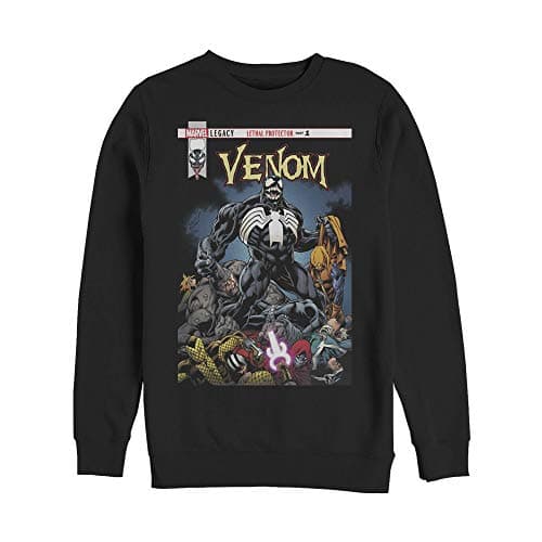 Image of Marvel Men's Venom Lethal Protector Pile Sweatshirt, Black, XL