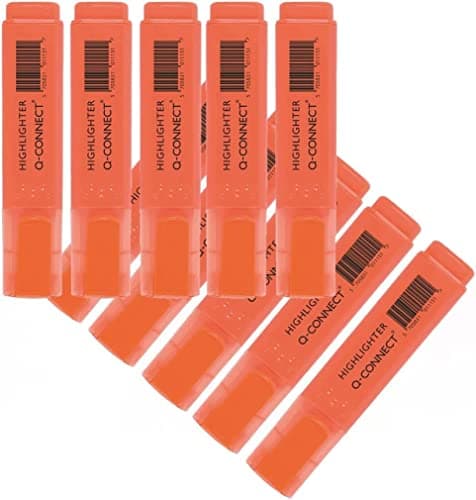 Image of Q-Connect Orange Highlighter Pen (Pack of 10)