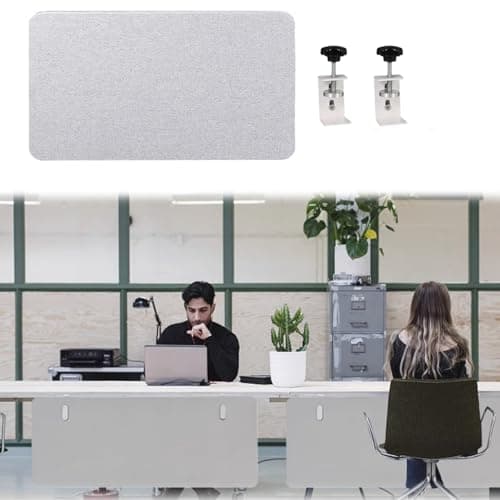 Image of JLXJYS 60 Cm Tall Desk Privacy Screen for Office Cubicle, Sound Proof Under Desk Privacy Panel, Desk Divider Screen Privacy for Reduce Noise And Visual Distractions(Lenght 86cm/33.8in)