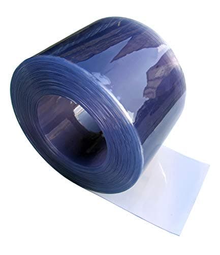 Image of Clear PVC Door Strip Curtain Roll 100mm x 2mm Heavy Duty Plastic Strips for Warehouse, Walk-in Freezer, Cold Room & Industrial Doors Maintain Temperature, Reduce Noise & Control Dust (5 Metre Long)