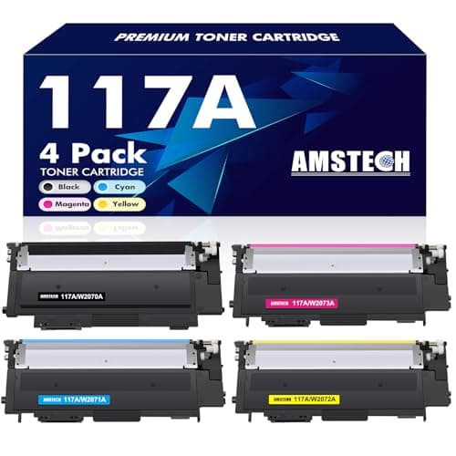 Image of 117A Toner Cartridge Compatible for HP 117A 117 Color Laser MFP 150nw 179fwg 178nwg 179fnw 178nw 150a 179 178 150 W2070A W2071A W2072A W2073A Ink 4-Pack (Black Cyan Yellow Magenta)
