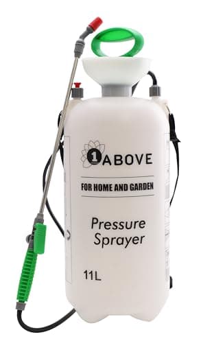 Image of 1ABOVE 11 Litre Garden Pressure Sprayer, Weed Killer, Water Pump Sprayer Ideal for Spraying water, Fertiliser, Herbicides, Pesticides, Detergent and Preservatives
