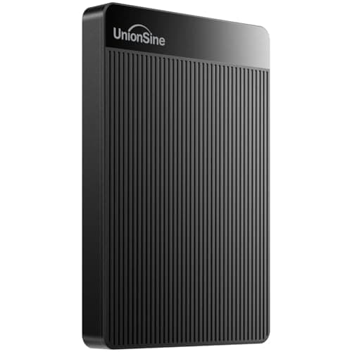 Image of UnionSine External Hard Drive 500GB Ultra Slim Portable Hard Drive USB 3.0 HDD Storage Compatible for PC,Mac, Laptop, Xbox, Xbox one, PS4(Black)