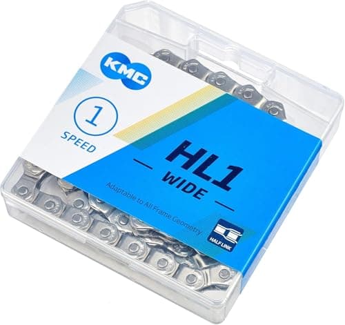 Image of KMC: HL710 - Half Link Nickel Plated BMX Chain in Silver (boxed)-SILVER -1/8"
