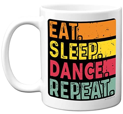 Image of Birthday Mug Gifts for Men Women Him Her - Eat, Sleep, Dance, Repeat - Funny Happy Birthday Present Gift for Disco Party Lovers, 11oz Ceramic Dishwasher Safe Premium Mugs