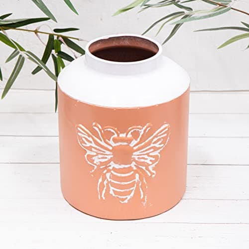 Image of Metal Decorative Bee Churn Garden Planter