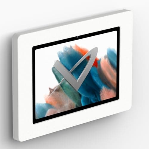 Image of VIDAMOUNT White Enclosure and Fixed VESA Slim Wall Mount [Bundle] compatible with Samsung Galaxy Tab A8 10.5 (2021)