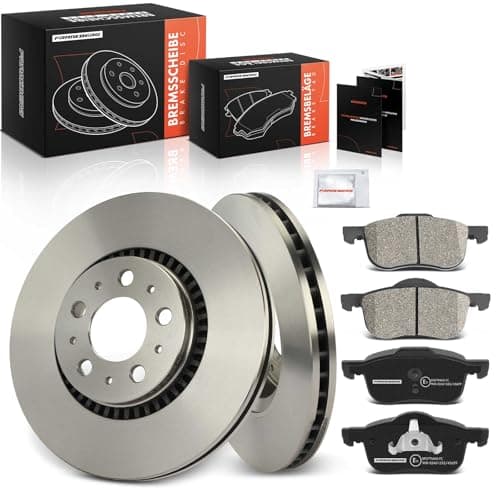 Image of Frankberg Brake Kit incl. 2x Brake Disc + 4x Brake Pad Front Compatible with V70 II 285 S60 I 384 XC70 Cross Country 295 S80 I 184 Replace# 8634921,30648385