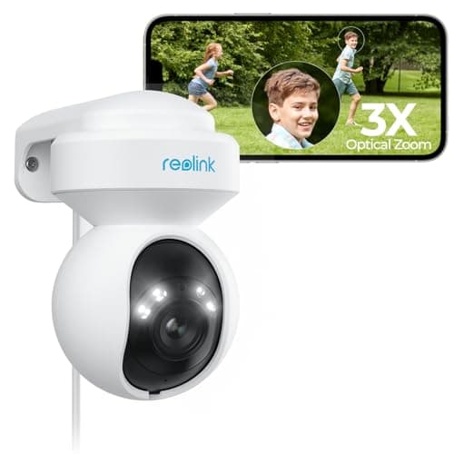 Image of Reolink PTZ Camera Outdoor, 5MP 2.4/5GHz WiFi CCTV Security Camera with 3X Optical Zoom, Color Night Vision, Human/Vehicle Tracking, 2-Way Audio, Support 512GB SD Card for 24/7 Protection, E1 Outdoor