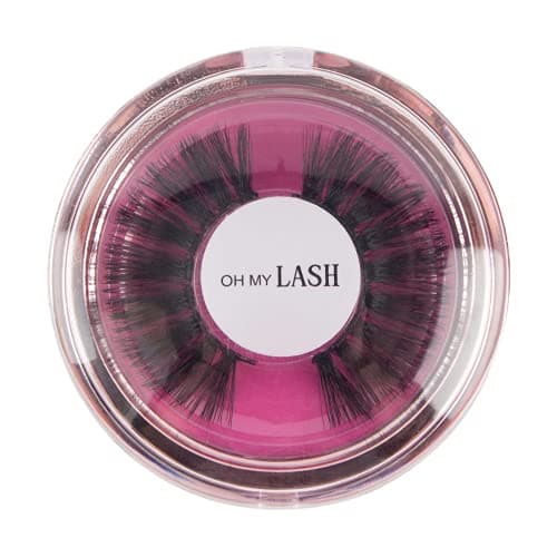 Image of OH MY LASH Black Faux Mink False Strip Eyelashes in Rose Gold Reusable Lashes Case, Individual, Self Love