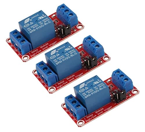 Image of DUBEUYEW DC 5V Relay Module 1-Channel Relay Switch with Optocoupler Isolation High/Low Level Trigger(3PCS)\